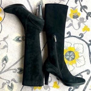 Aquatalia knee high black suede boots. Size 6.5